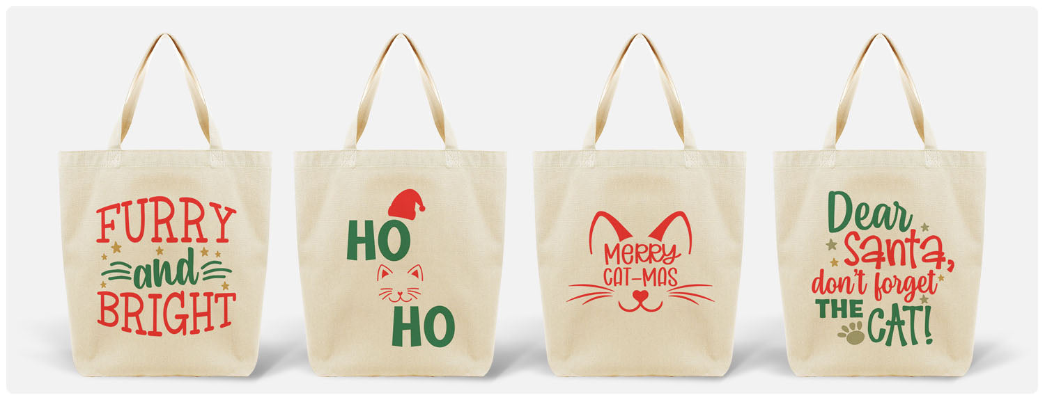 Holiday Cat Tote Bags