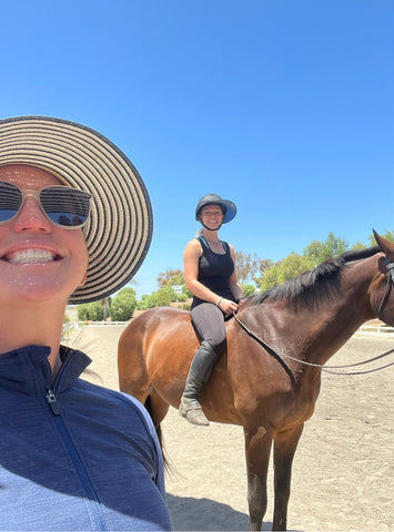 Horse back riding bareback