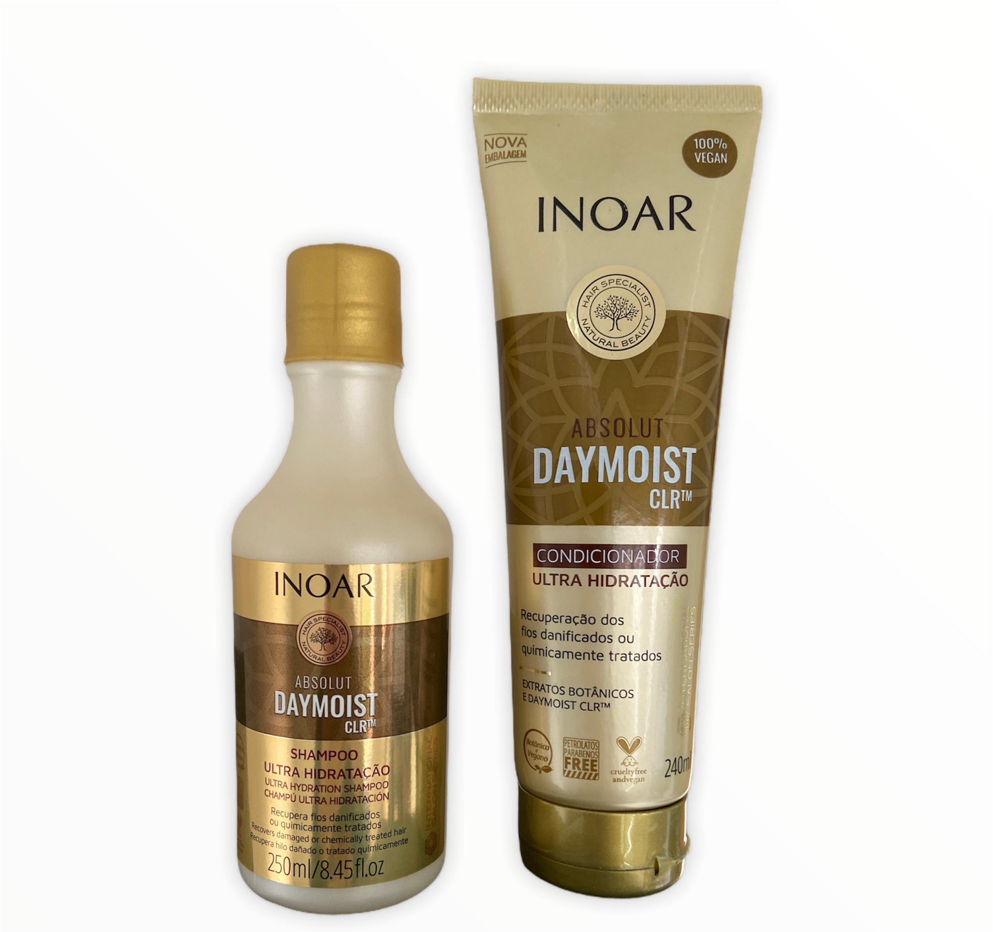 Inoar Absolut Daymoist Shampoo and Conditioner Kit 250ml