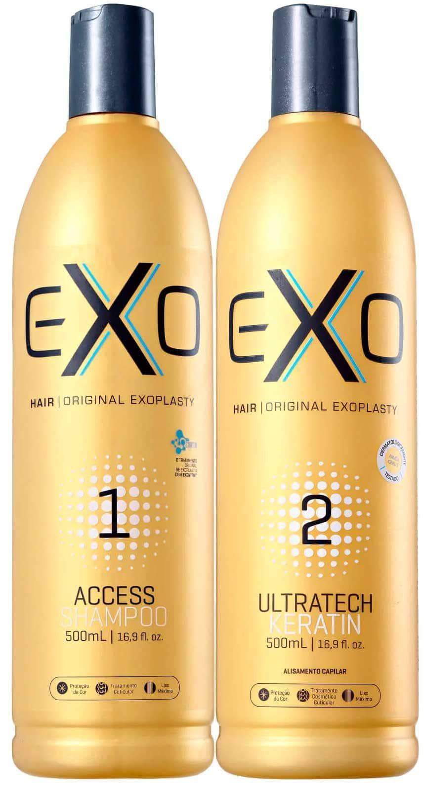 EXO BRAZILIAN KERATIN CABELLO ALISADO NANOTECH EXOPLASTIA CAPILAR 2 X 500ml