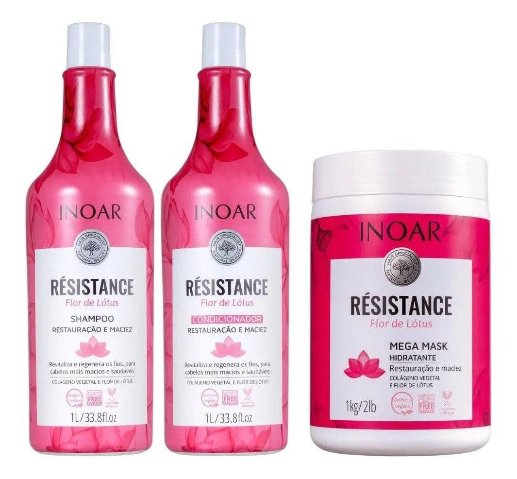 Kit Inoar Resistance Flor de Lotus 3 x 1000ml