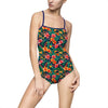 Einteiliger Damen-Badeanzug/Trikot – Tropical Bloom