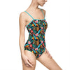 Ladies One-Piece Swimsuit / Leotard - Electric Jungle