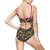 Einteiliger Damen-Badeanzug/Trikot – Tropical Bloom