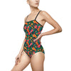 Einteiliger Damen-Badeanzug/Trikot – Tropical Bloom