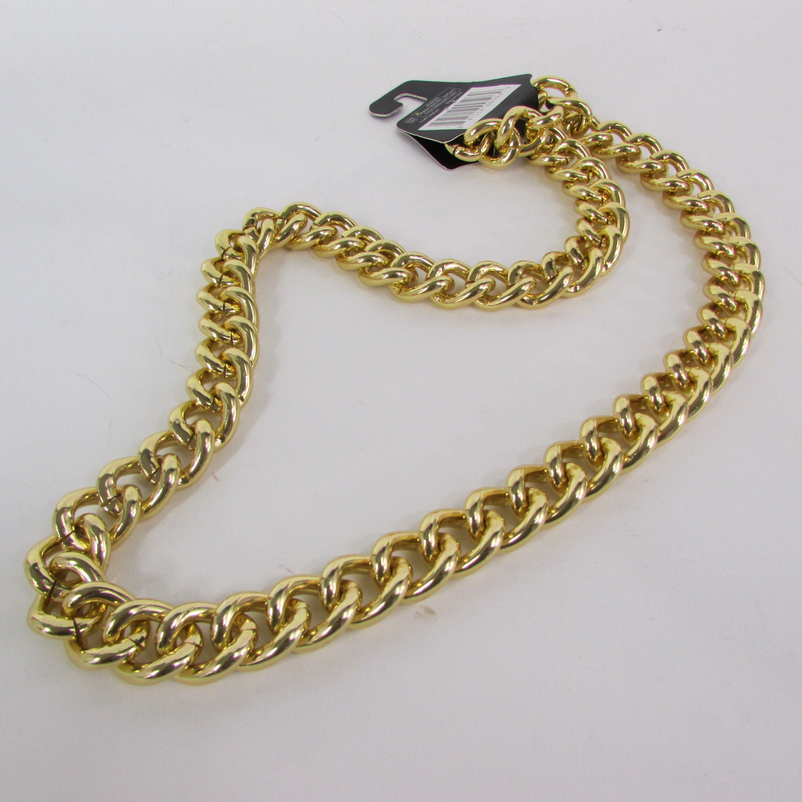 Gold Silver Metal Thick Chains Extra Long Chunky Gangster Necklace New ...