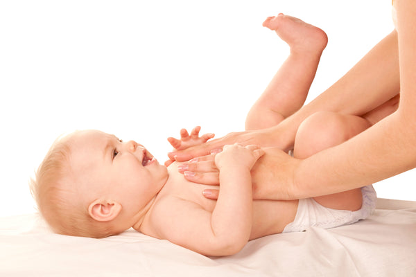 Massage baby skin to moisturise