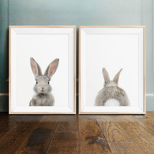 Baby Nursery decor, Animal prints, Rabbit face