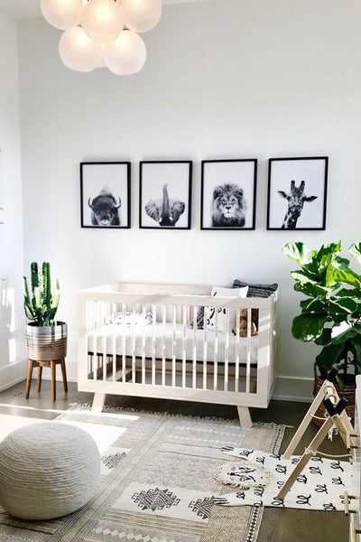 Baby Nursery Decor, Animal Print Baby Bedroom