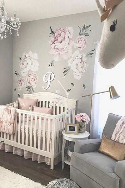 Baby Nursery Decor Girls Wall Decal, Pink