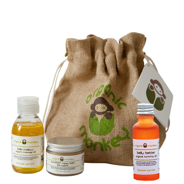 organic monkey baby skincare set