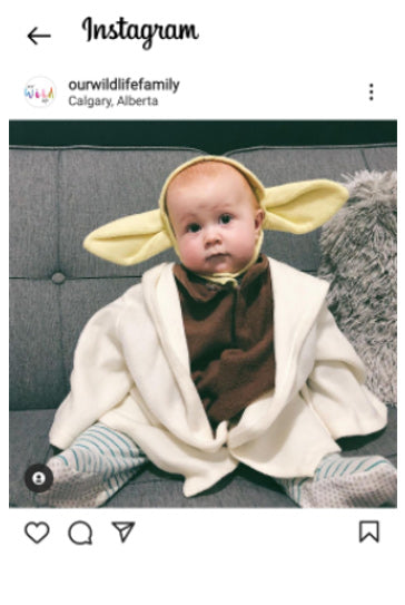 Halloween Costume for baby star wars yoda