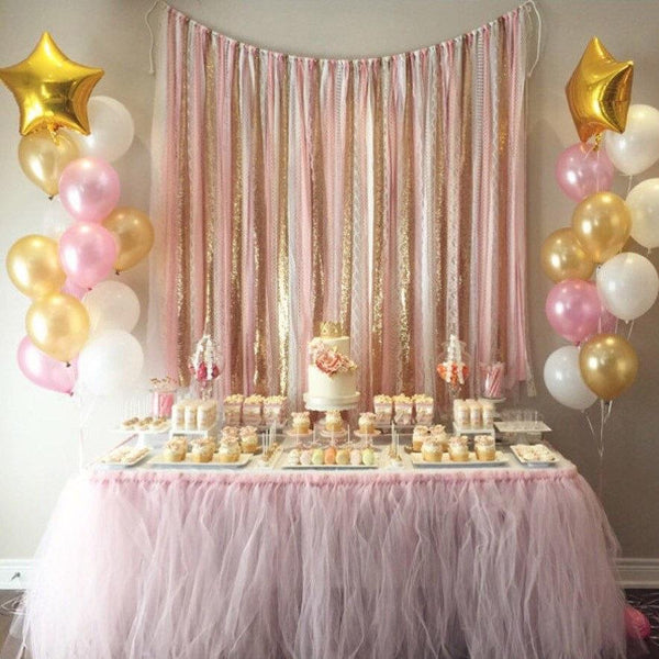 Pink and gold girls baby shower theme