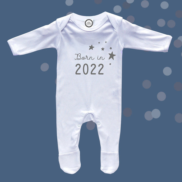 Born in 2022 baby sleepsuit