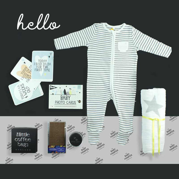 Luxury new dad and baby hamper