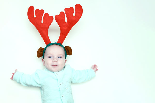 Easy Baby Christmas Photoshoot Ideas Reindeer