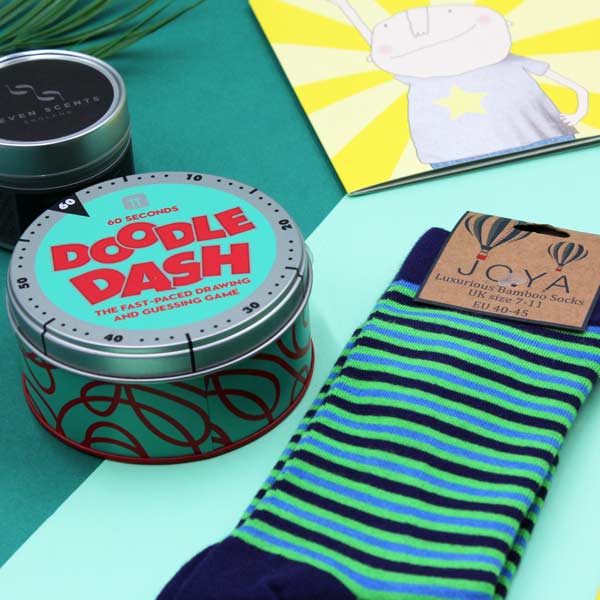 Joya sock and doodle dash game for Father's Day