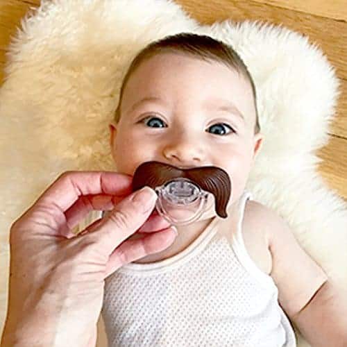 Funny baby shower gifts dummy moustache