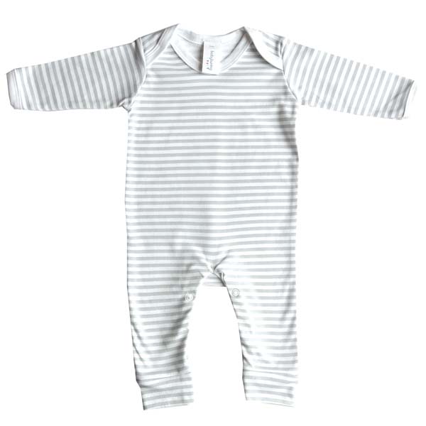 White grey stripe essential sleepsuit