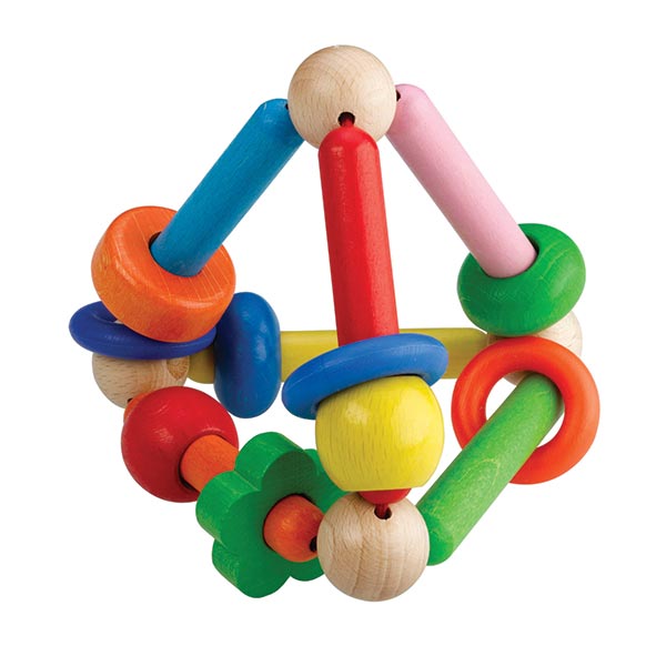 wooden baby rattle