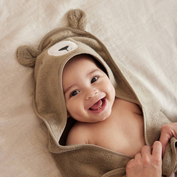 mori hooded baby bear towel