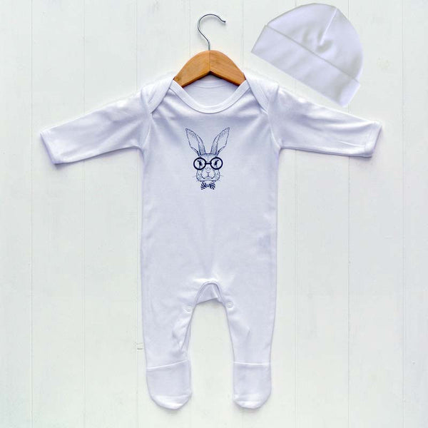 Newborn white cotton outfit set