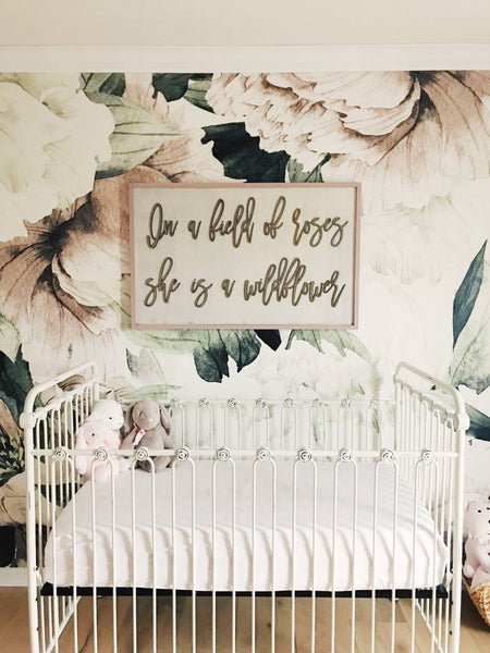 Baby Nursery Decor, oversize floral baby bedroom 2019/2020