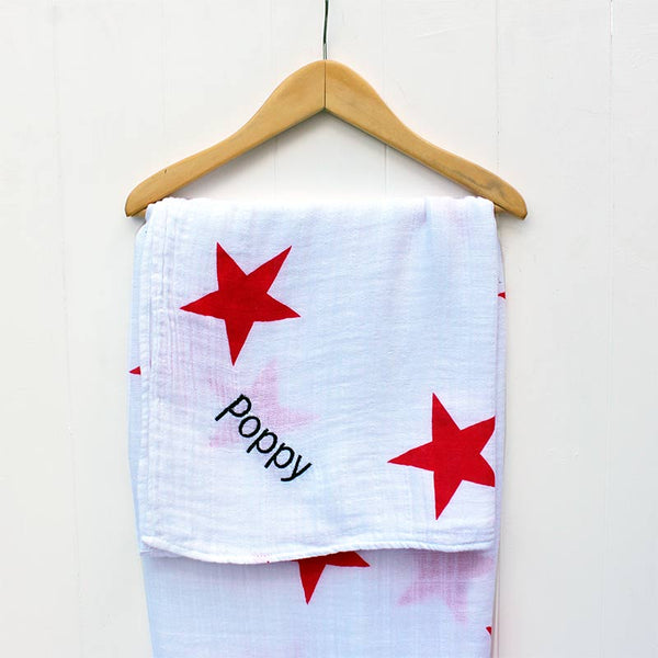 Personalised Aden & Anais Star Swaddle blanket