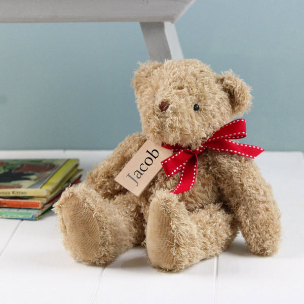 Personalised vintage style teddy bear for baby