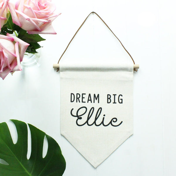 Personalised baby bedroom pendant flag decoration