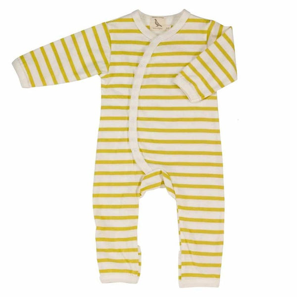 Pigeon Organics breton stripe romper suit