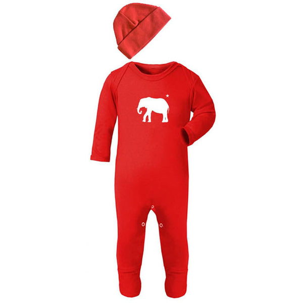 Elephant print baby clothes