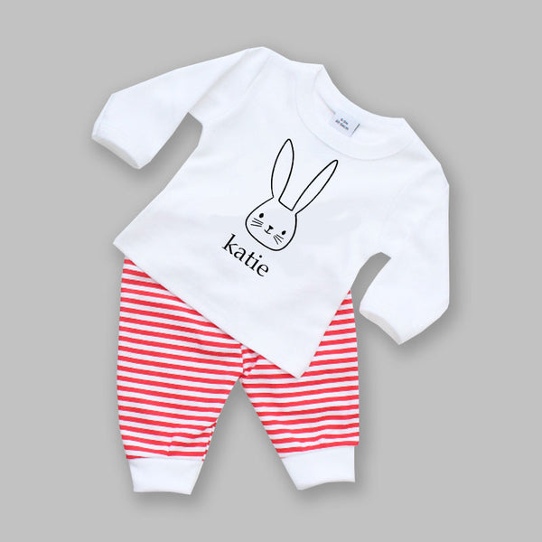 Personalised Baby Girls Bunny outfit