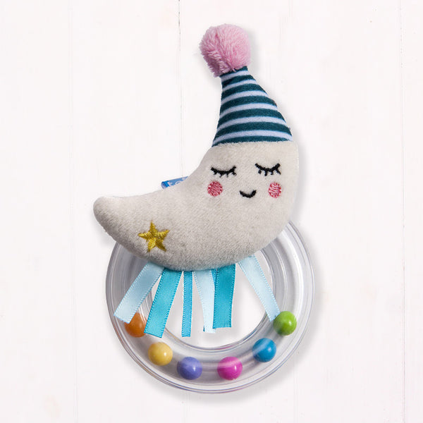 Taf Toys mini moon rattle sensory baby toy