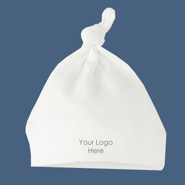 Company logo on a baby hat