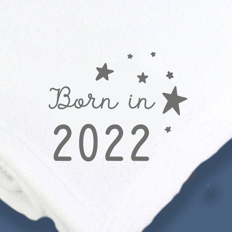 'Born In 2022' Baby Pram Blanket