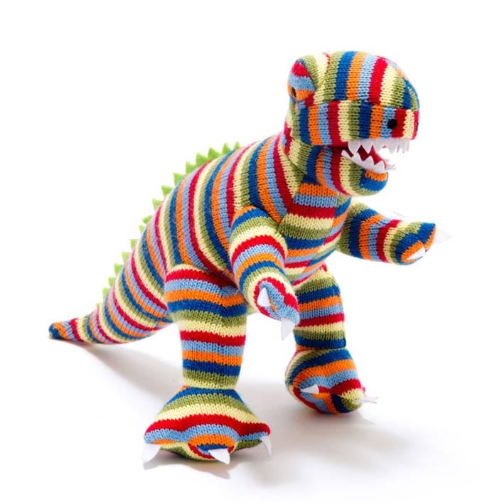 Best Years Rex the Dinosaur Rattle - Multi Stripe