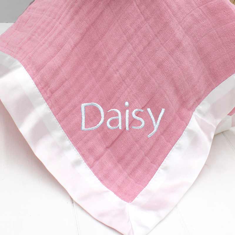 Personalised aden + anais Musy Mate - Pink