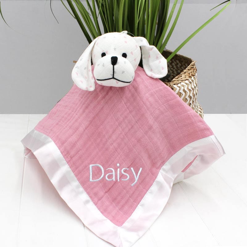 Personalised aden + anais Musy Mate Comfort Blanket - Pink