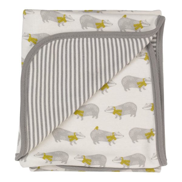 Pigeon Organic Unisex Badger & Stripe Blanket