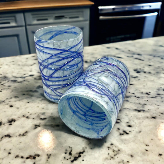 Handcrafted Swirl Glass Drinking Set