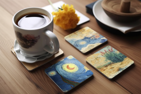 unique coasters made with AI