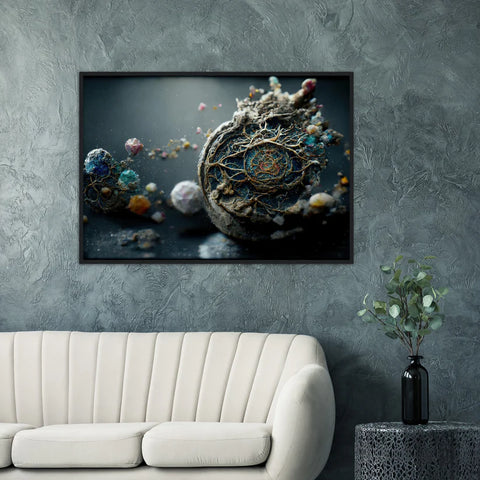 an ai painting depicting some surreal planets