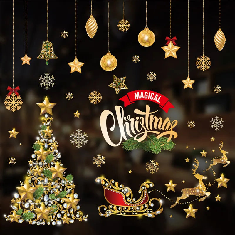 Festive Santa Claus Window Clings for Christmas Cheer - Image 17