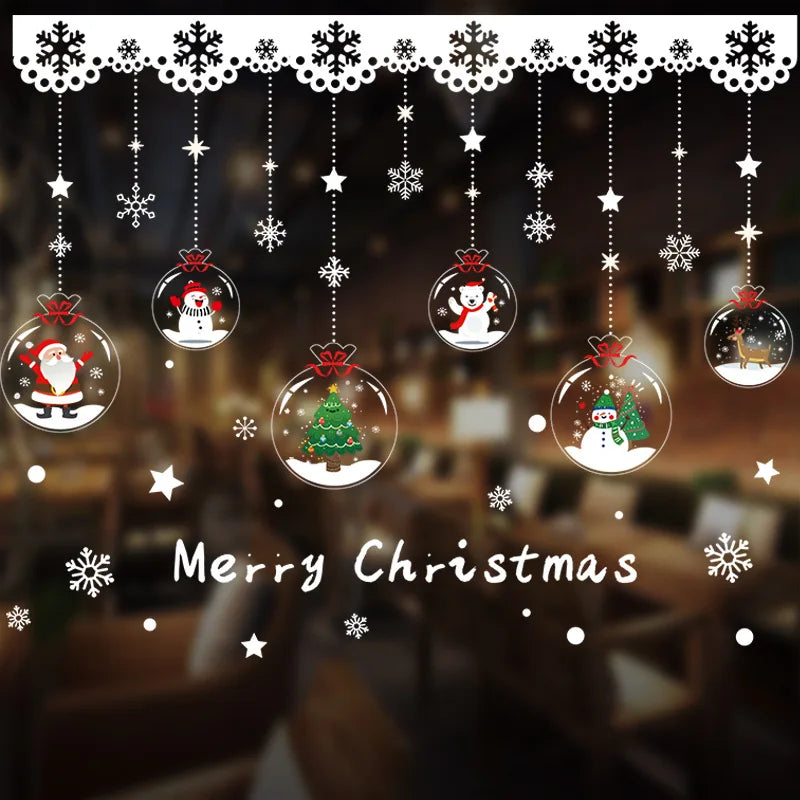 Festive Santa Claus Window Clings for Christmas Cheer - Image 27