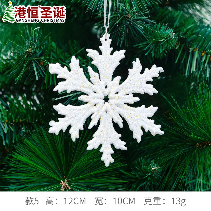 Large White Snowflake Ornaments for Festive Decor - Image 11