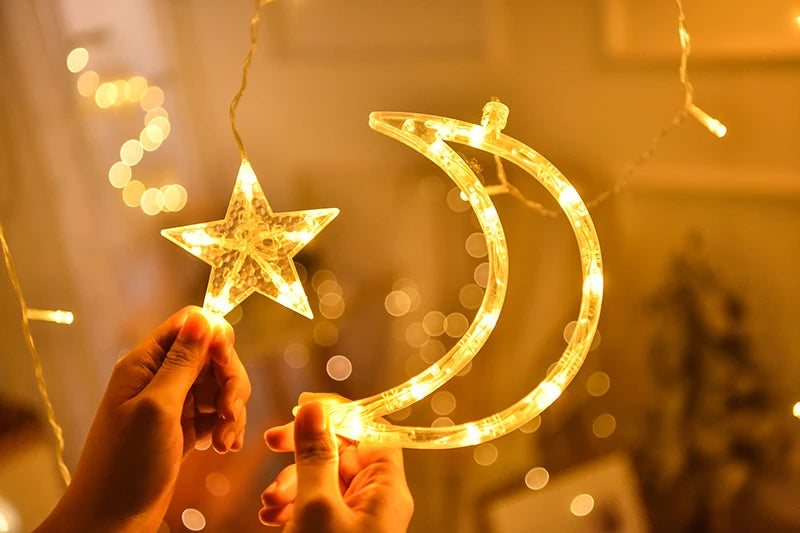 LED Star & Moon Fairy String Lights for Christmas - Image 35