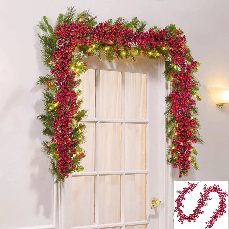 Festive Burgundy Berry Picks for Holiday Decor