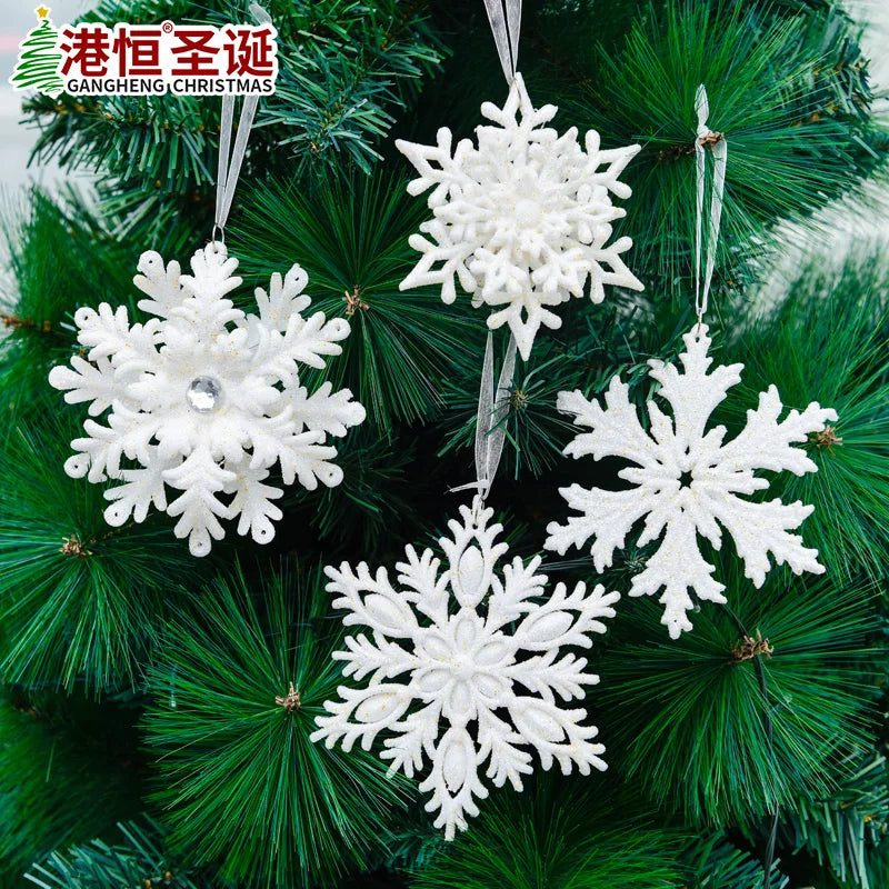 Large White Snowflake Ornaments for Festive Decor - Image 15