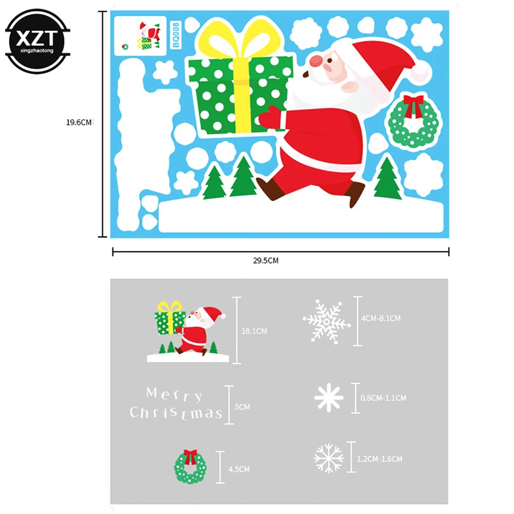 Festive Santa & Elk Christmas Window Stickers - Image 39